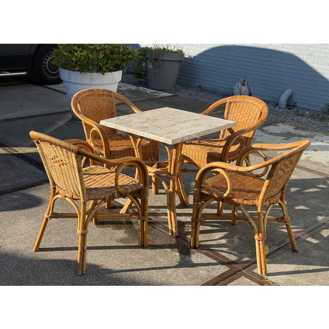 Vintage Wicker Garden Set, 2000s, Set of 5 For Sale - Image 17 of 17