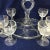 American 1880s Ribbed Glasses on Serving Tray - Set of 7 For Sale - Image 3 of 7