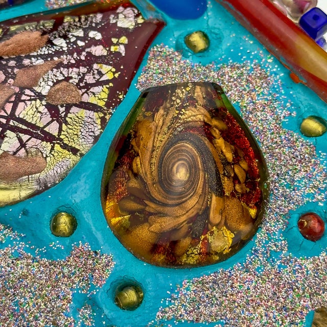 Mid-Century Modern Murano Glass Mosaic Mirror by Zane Luigina, Italy, 1990s For Sale - Image 6 of 18