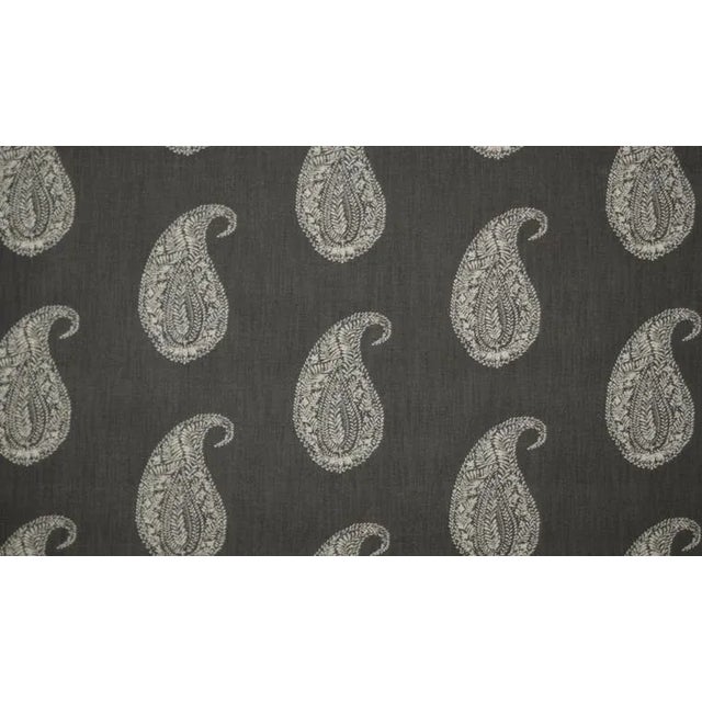 Lauren Liess Live Paisley Fabric in Black & White For Sale