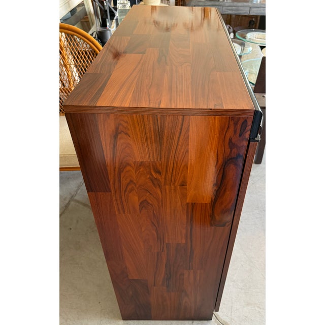 Wood Black & Brown 1970's Highboy by Maurice Villency Made in Belgium For Sale - Image 7 of 9