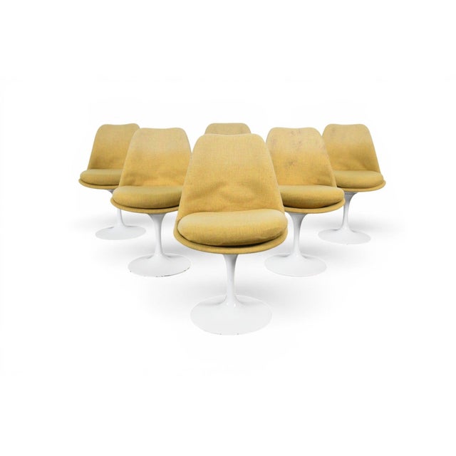 Mid-Century Modern Mid 20th Century Set of Six Eero Saarinen Tulip Dining Chairs For Sale - Image 3 of 9