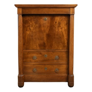 Empire Walnut Secretary Desk For Sale