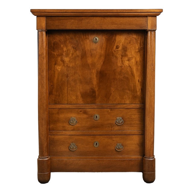 Empire Walnut Secretary Desk For Sale