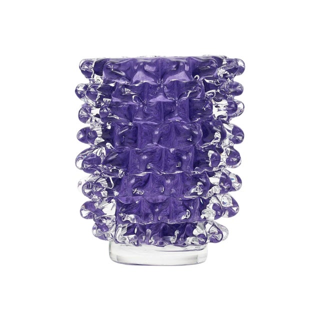 Purple Murano Glass Rostrate Vase For Sale - Image 10 of 10