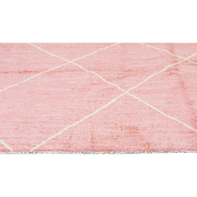 Contemporary Moroccan Modern Wool Rug,5'3"X8'1" For Sale - Image 4 of 6