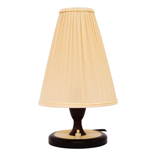Bakelite Table Lamp with Fabric Shade, Vienna, 1960s For Sale