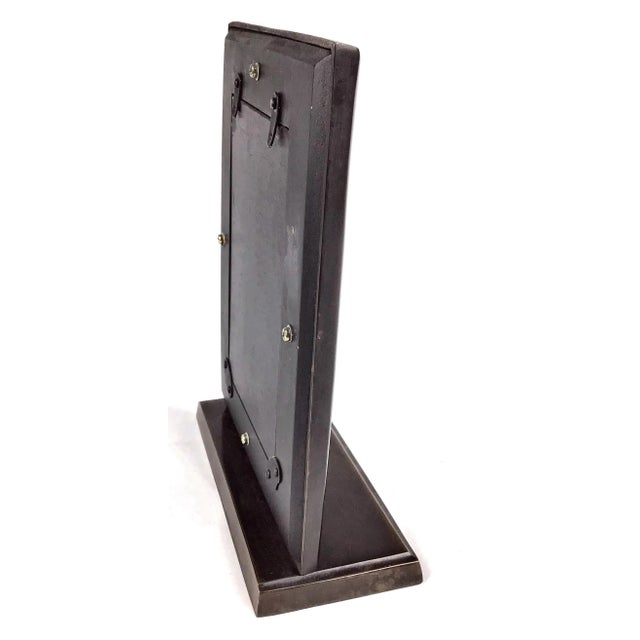 1920s Art Deco Era Hand Formed Solid Bronze Photo Frame For Sale - Image 4 of 8