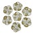 Beautiful & Fine Quality 22k Gold & Ferns Decorated Antique French Limoges Porcelain Oyster Plates Set of 7 For Sale