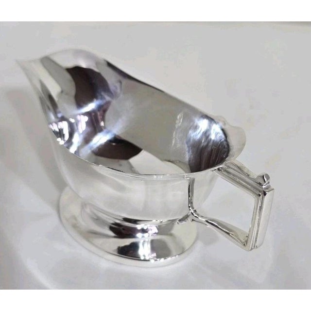 Art Deco Sterling Silver Sauce Boat from Cooper Brothers & Sons, 1936 For Sale - Image 4 of 12