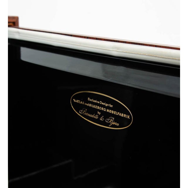 Mid Century Modern Compact Credenza Cabinet Refrigerator Storage Silkeborg Lock For Sale In Sacramento - Image 6 of 12