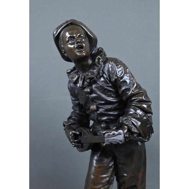 Late 19th Century Bronze By the Light of the Moon Sculpture from Bouret For Sale - Image 9 of 18