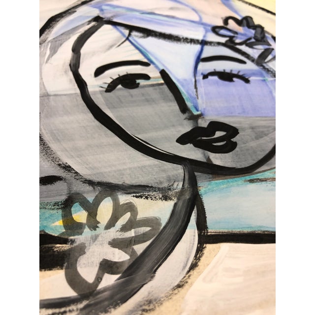 2020s Contemporary Original Acrylic Painting on Cotton Paper by Cassandra Auker “Kawaii” For Sale - Image 5 of 8