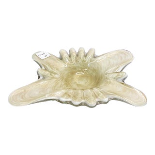 1970s Venetian Murano Gold Glass Ashtray For Sale