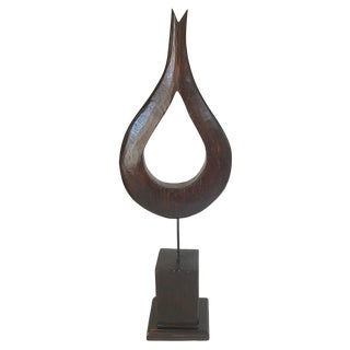 Large Modern Abstract Wood Sculpture For Sale