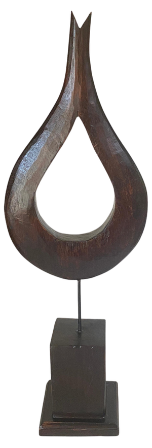 Large Modern Abstract Wood Sculpture