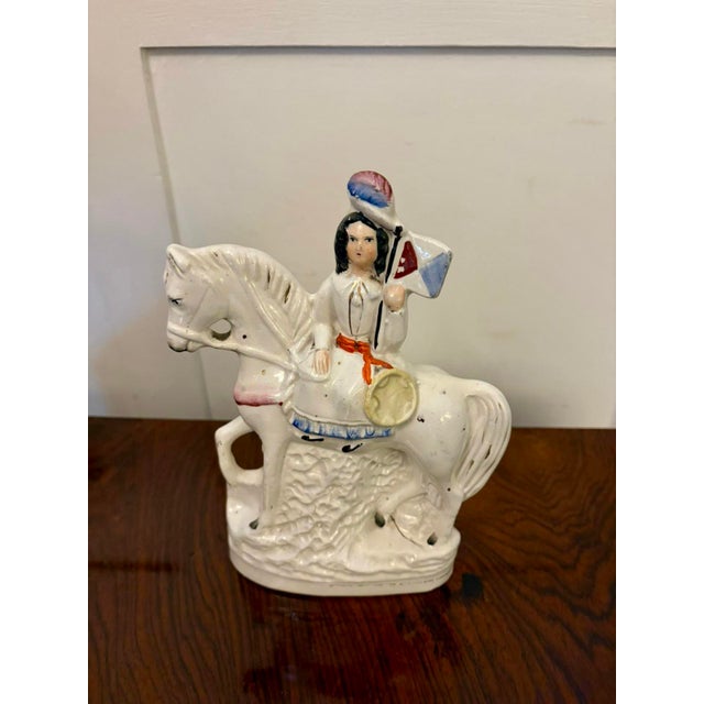 Antique Victorian Equestrian Figure of Joan of Arc, Staffordshire, 1880 For Sale - Image 10 of 10