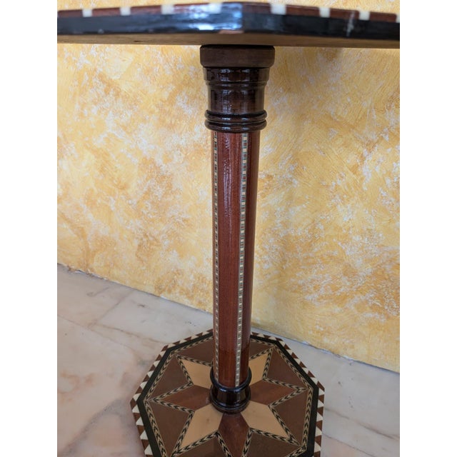 Marquetry Side Table, 1950 For Sale - Image 4 of 8