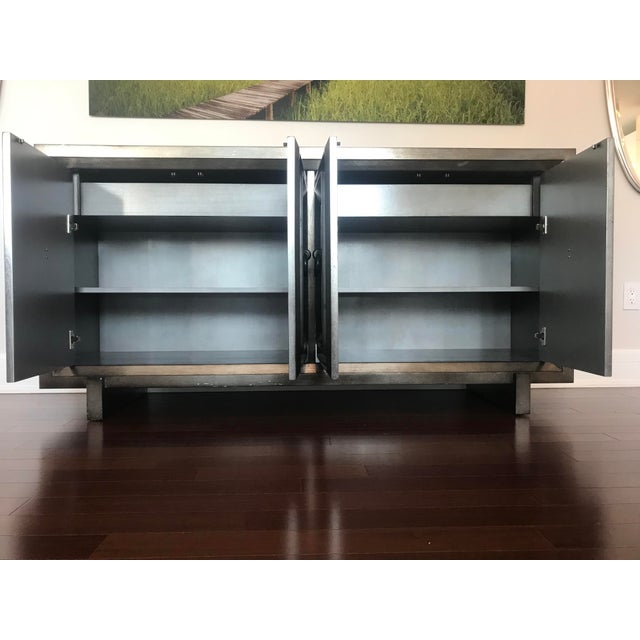 2010s Modern Silver Credenza/Sideboard For Sale - Image 5 of 8