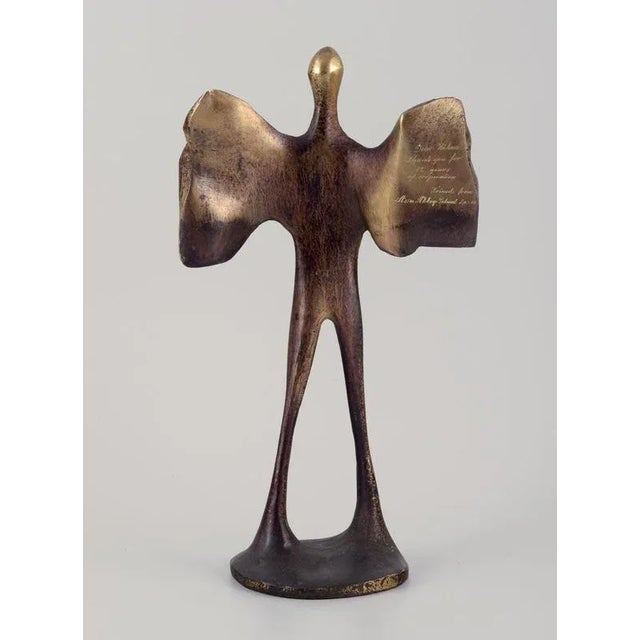 Large Sculpture of Man with Wings, 20th Century, Bronze For Sale - Image 6 of 10