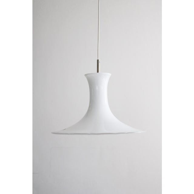 Mid-Century Modern Large Marbled Glass Pendant Lamp from Holmegaard, Denmark, 1970s For Sale - Image 3 of 9
