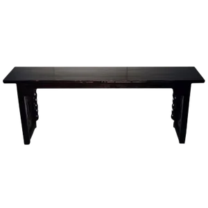 Antique Dark Lacquer Console Table With Molding From China in the 1800s