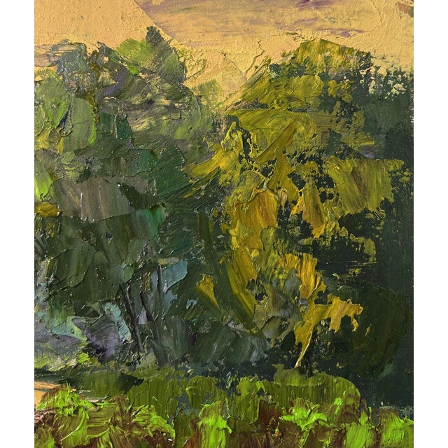 Oil Painting Spring Sunset Over the River Boris Serdyuk For Sale - Image 4 of 10