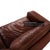 Animal Skin Three-Seater Leather Brown Couch from Machalke Valentino For Sale - Image 7 of 18