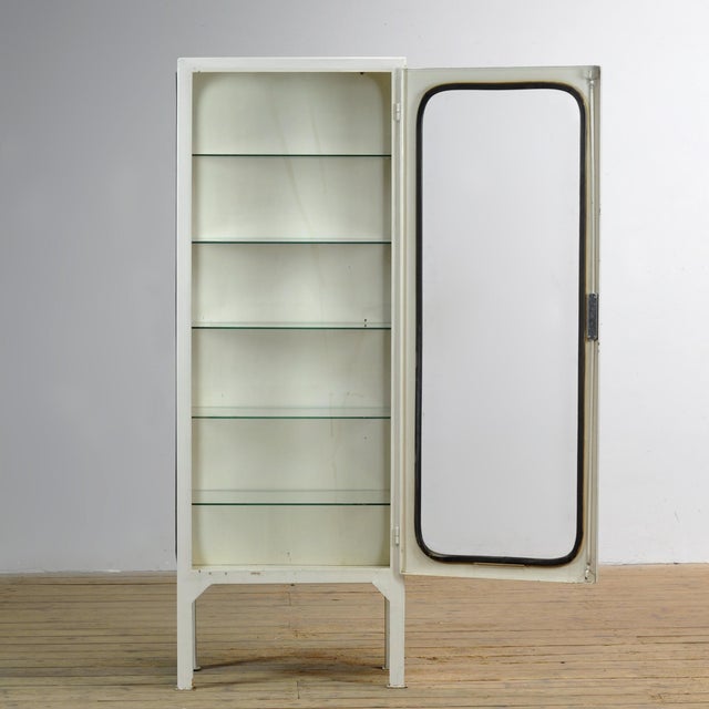 Vintage Medical Cabinet in Glass and Iron, 1970s For Sale - Image 4 of 10