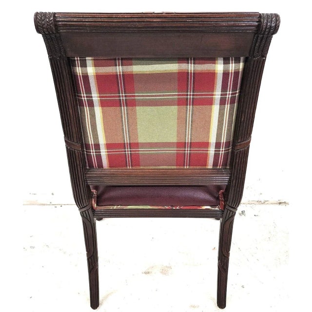 Mid 20th Century Vintage French Mahogany Dining Armchairs - Set of 6 For Sale - Image 5 of 13