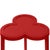 Contemporary Matthew Izzo Home Dylan Matte Red Lacquer Flip Top Clover Shaped Drinks Table For Sale - Image 3 of 7