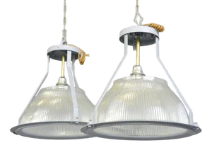 Large Aircraft Hangar Lights from Holophane, 1940s