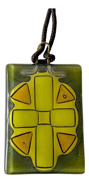 Vintage Frances Michael Higgins American Modernist Glass Pendant Necklace