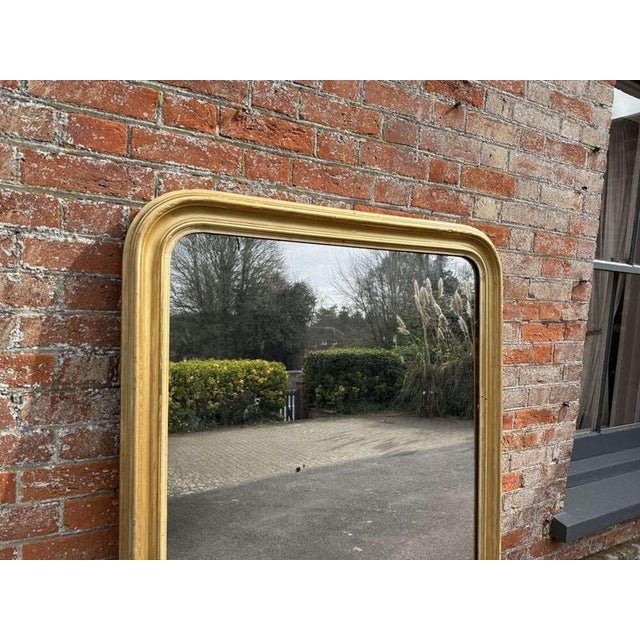 Large 19th Century Antique French Arched Top Silver Mirror For Sale - Image 6 of 8
