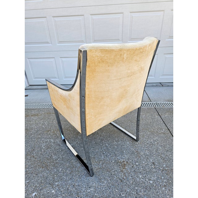 Comfort Designs, Inc. Comfort Designs Chrome and Upholstered Armchairs (Set of 5) For Sale - Image 4 of 15