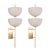 Pair of Monumental Reverse-Dome Trophy Sconces in Murano Milk Glass and Brass For Sale