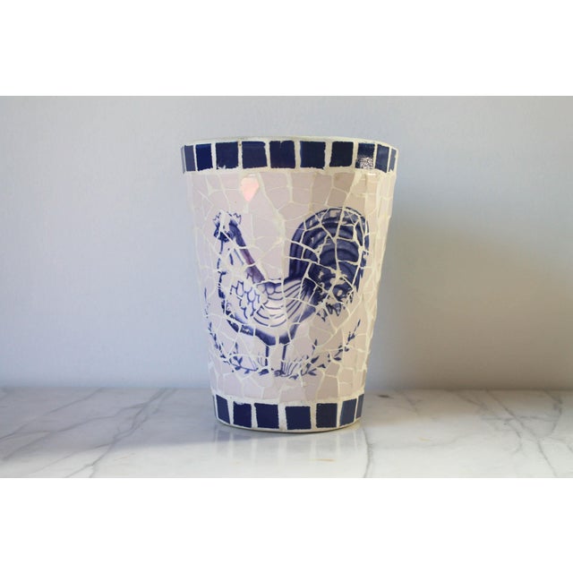 Vintage Tiled Ceramic Rooster Utensil Holder Chairish