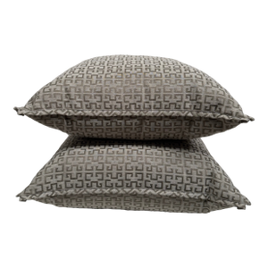 Pair of Geometer Print Down Pillows