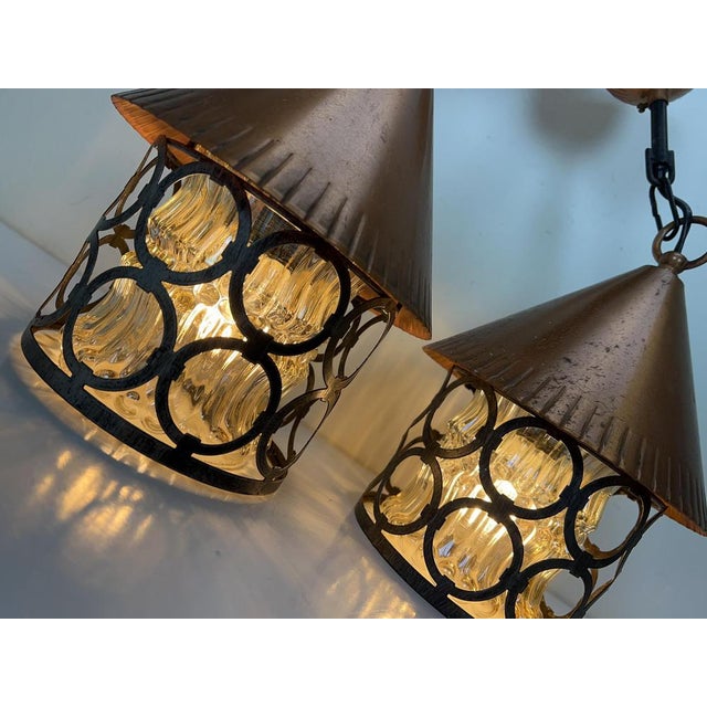 Mid-Century Modern Brutalist Dutch Pendant Light, 1960s, Set of 2 For Sale - Image 6 of 18