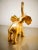 Vintage Gold Brass Elephant For Sale - Image 9 of 12