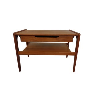 Teak Table with Drawer from Arne Wahl Iversen, Denmark, 1960s For Sale