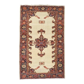Extremely Fine Antique Persian Farahan Sarouk Rug 4’3” X 6’9” For Sale