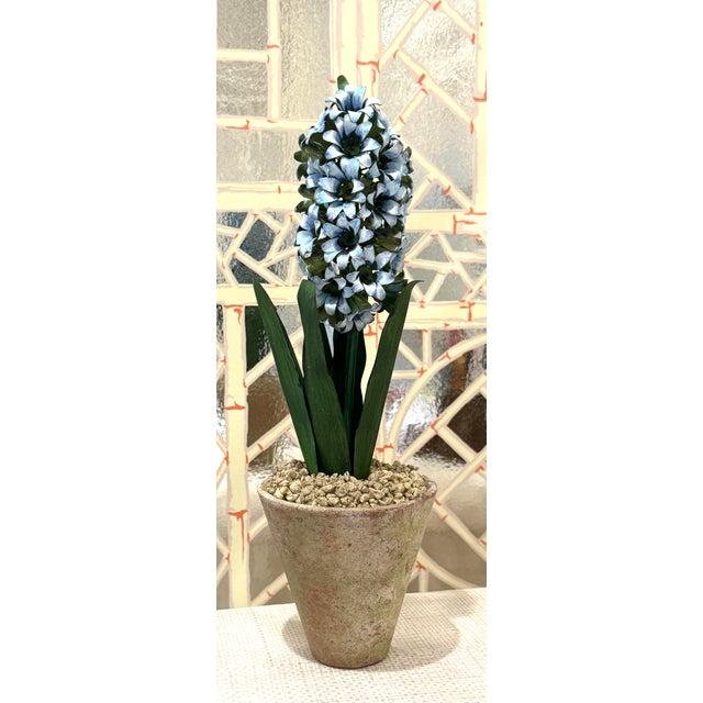 Tommy Mitchell Tole Potted Hyacinth. For Sale - Image 9 of 12