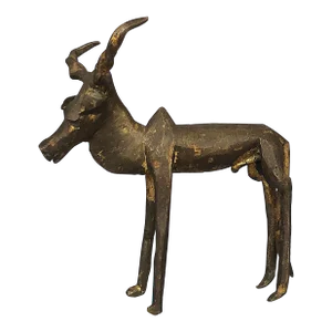 African Bronze Antelope Sculpture