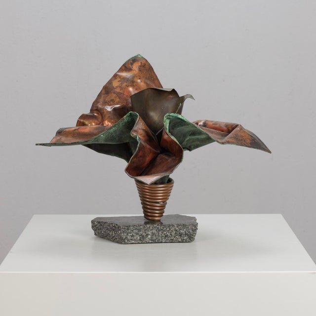 Sculptural Copper Vase by Bart Van Bekhoven, Netherlands, 1980s For Sale - Image 4 of 10