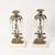 Victorian Antique Brass Spaniel Dog Candle Holders With Marble Base and Crystals For Sale - Image 3 of 16