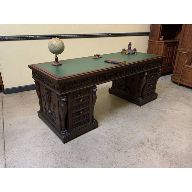 Antique Neo-Renaissance Desk, 1880 For Sale - Image 16 of 16