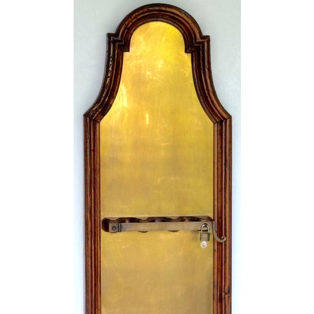 Italian Rustic Neoclassical Hanging Rifle Cabinet Fruitwood and Brass, C. 1950s For Sale - Image 11 of 18