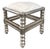 Contemporary 1990s Hand Carved Silver Color Low Stool For Sale - Image 3 of 6