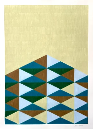 Color Pencil Drawing With Geometric Design